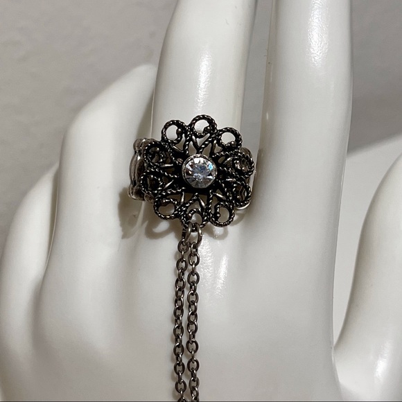 Vintage VCLM Chain Ring Bracelet Mandala - Picture 5 of 15